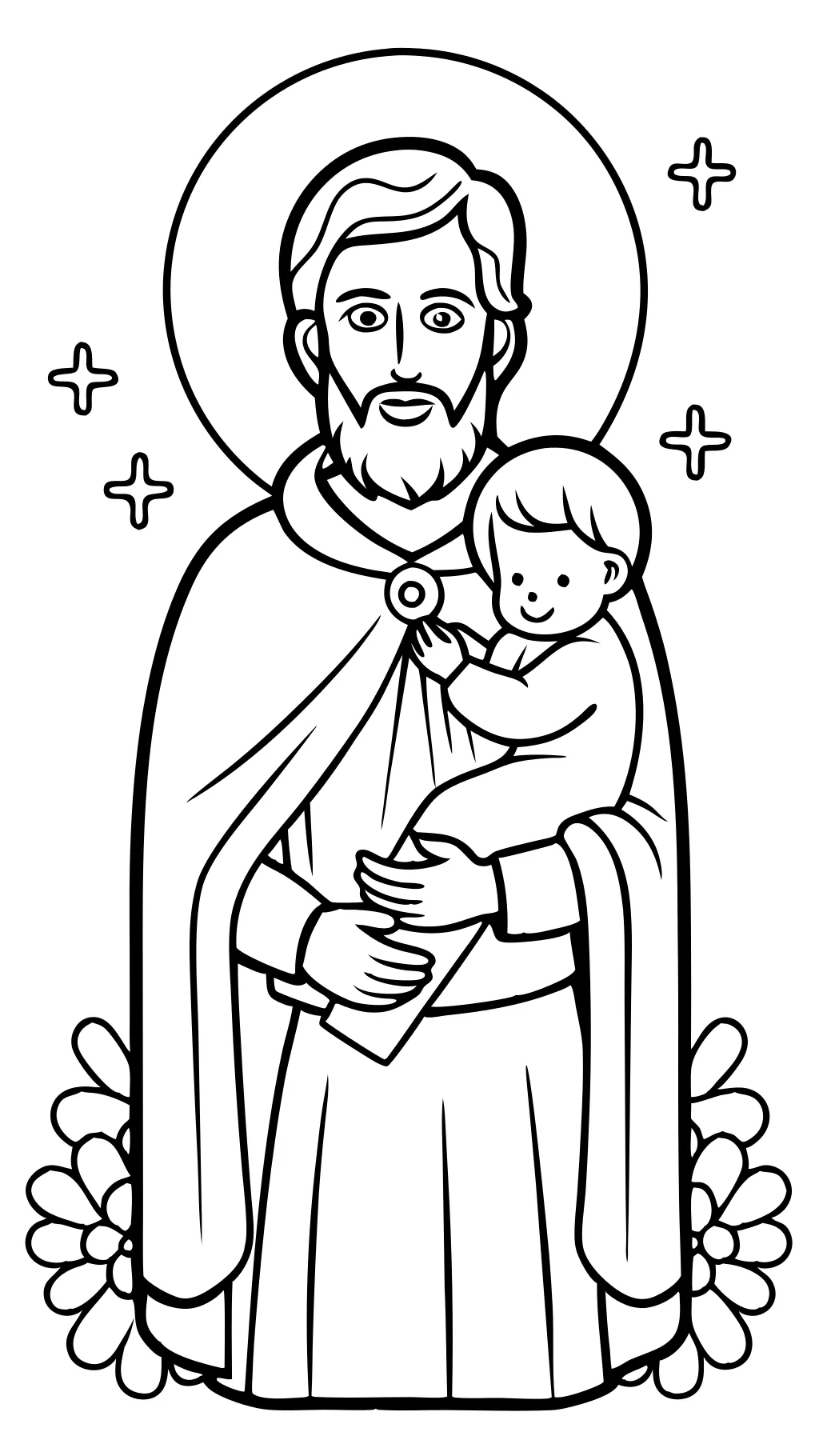 Página para colorear de Saint Joseph